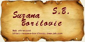 Suzana Borilović vizit kartica